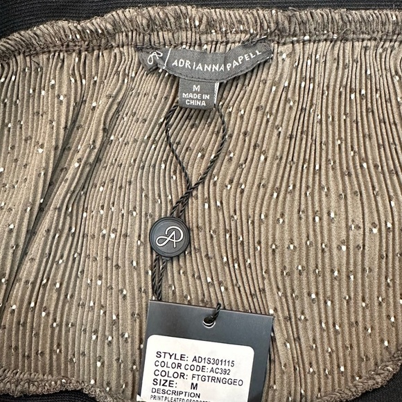 NWT Adrianna Papell Print Pleated Midi Skirt size M - Picture 3 of 5